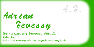 adrian hevessy business card